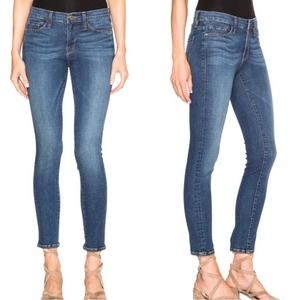 Frame Denim Skinny Crop Jeans size 25 Blue Le Skinny De Jeanne Low Rise